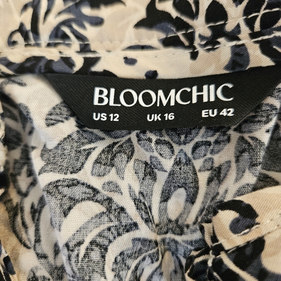 Nwot Bloomchic Damask Print Dress Women's Size 12 - Picture 7 of 8
